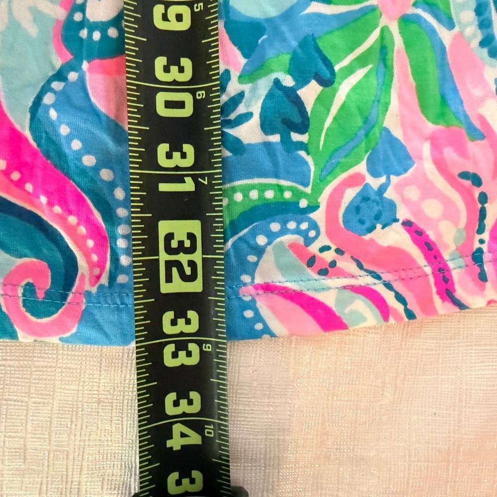 Lilly Pulitzer Geanna Swing Dress Women's XS Turquoise Oasis Golden Hour - Picture 8 of 9
